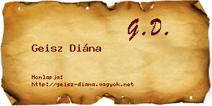 Geisz Diána névjegykártya